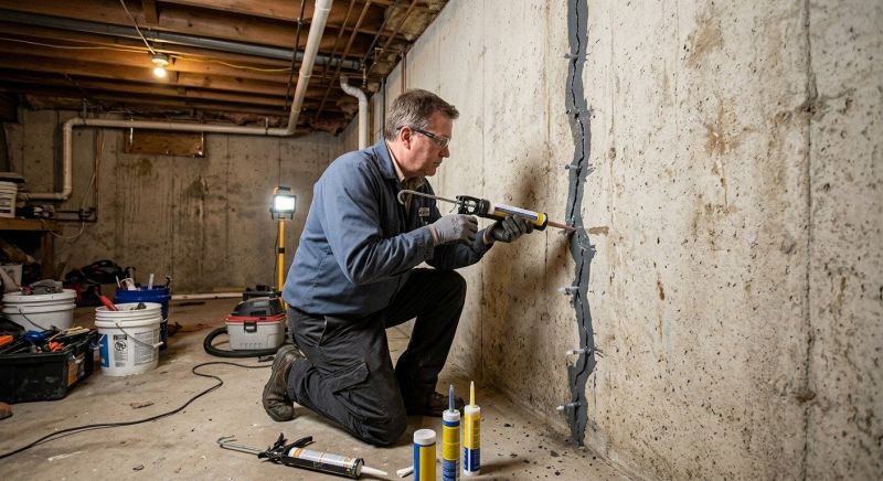 Basement Crack Repair in Sussex County, NJ