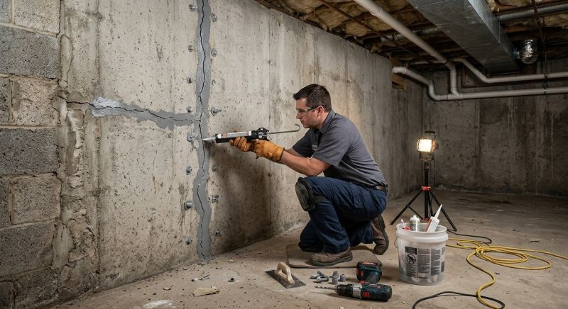 Basement Crack Repair in Sussex County, NJ