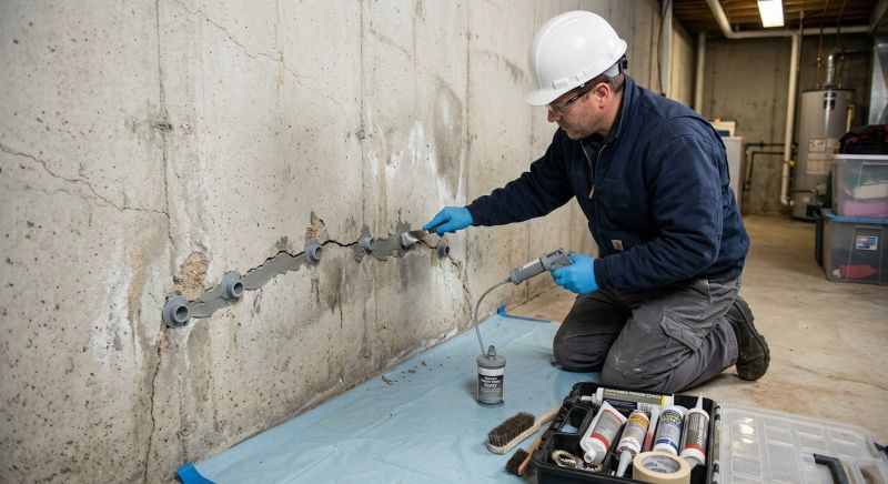Basement Crack Repair in Sussex County, NJ