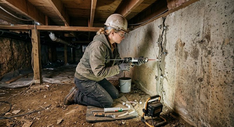 Cracked Foundation Repair in Mount Bethel, PA