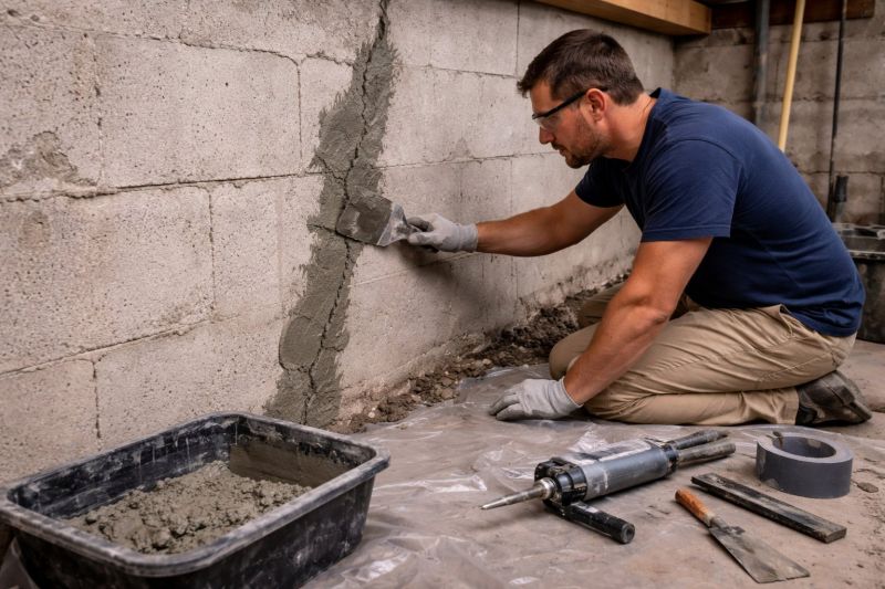 Foundation Crack Repair in Mount Bethel, PA
