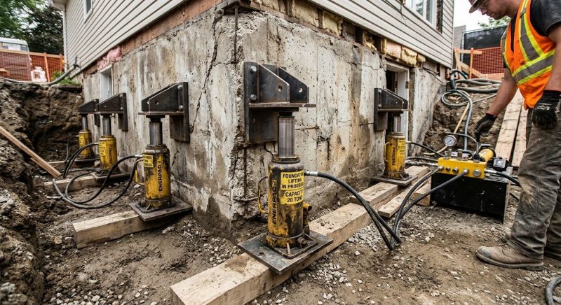 Foundation Jacking in Mount Bethel, PA