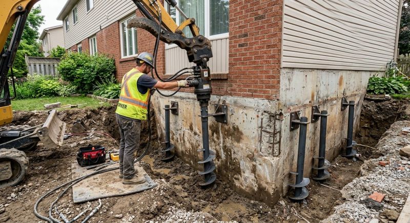 Helical Piers Installation in Sussex County, NJ