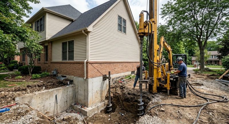 Helical Piers Installation in Sussex County, NJ