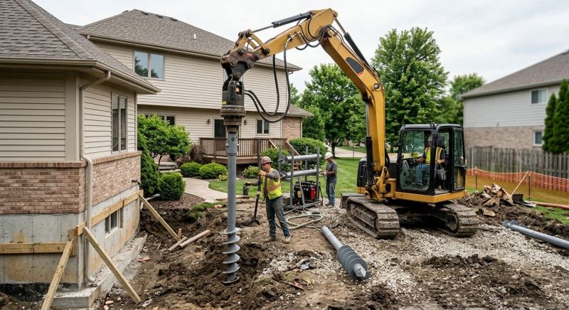 Helical Pile Installation in Sussex County, NJ
