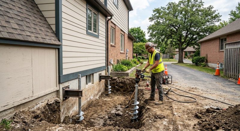 Helical Pile Installation in Sussex County, NJ