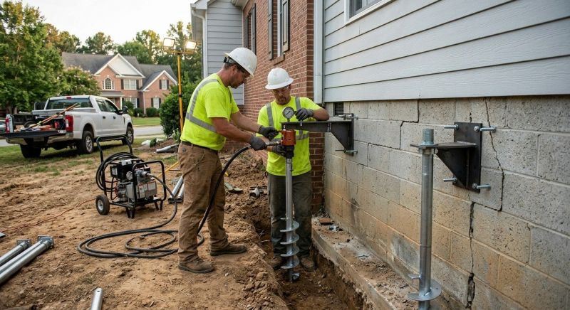 Helical Pile Installation in Sussex County, NJ