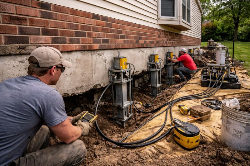 Settling Foundation Service in Milford, PA