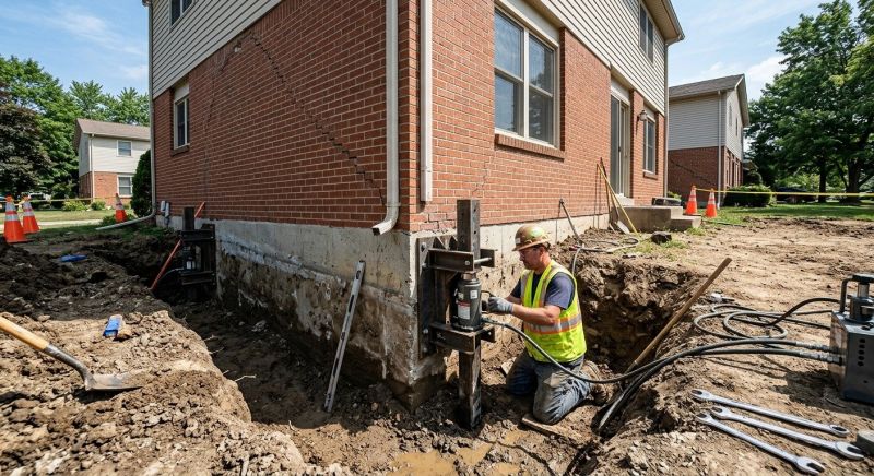 Sinking Foundation Repair in Milford, PA