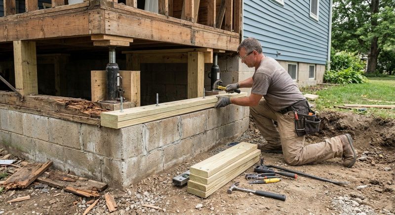 Sinking Foundation Repair in Westtown, NY